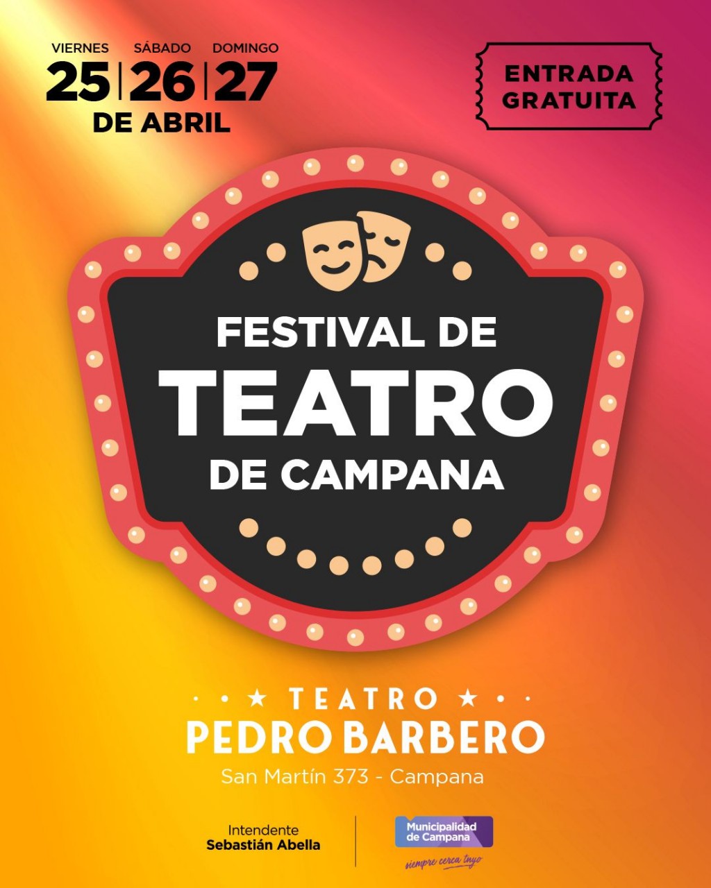 Campana suma un nuevo evento cultural: el primer Festival de Teatro de la ciudad