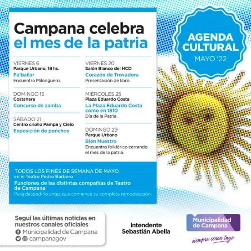 En mayo, Campana celebra el mes de la Patria