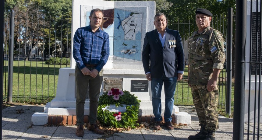 Abella y ex combatientes encabezaron el acto en conmemoración al hundimiento del Crucero ARA General Belgrano   