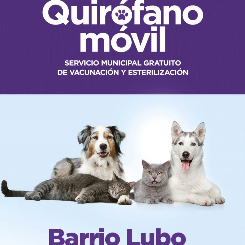 El Municipio realizará castraciones gratuitas en el barrio Lubo   