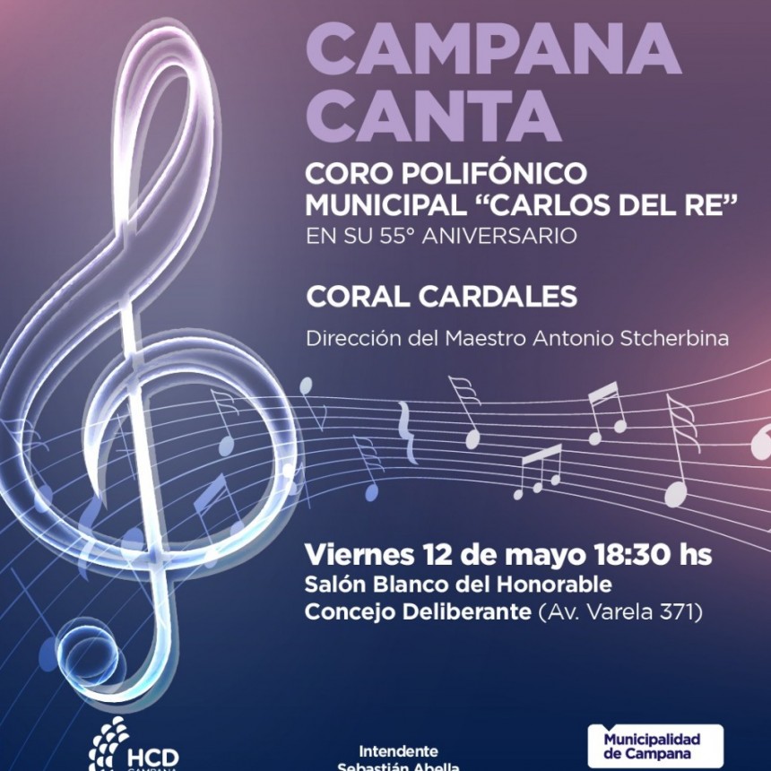 Con música y baile, el Coro Polifónico Municipal celebrará este viernes su 55° aniversario