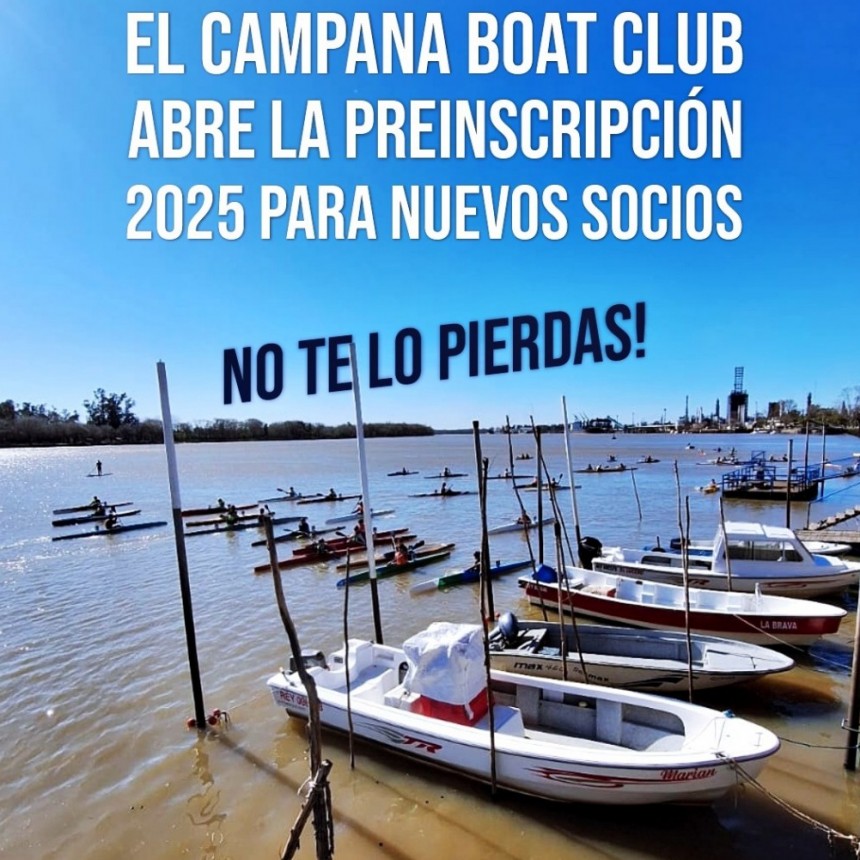 El Campana Boat Club abre la preinscripción 2025 para nuevos socios