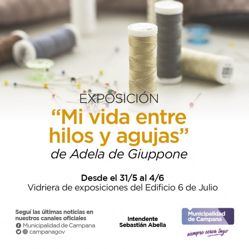 La exposici&oacute;n Mi vida entre hilos y agujas se presenta en el Edificio 6 de Julio 