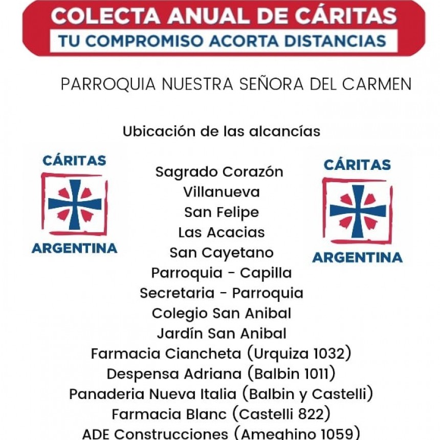 Se realiza la Colecta Anual de Cáritas