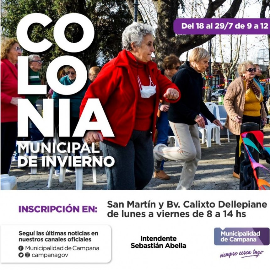 Ya está abierta la inscripción a la Colonia Municipal de Invierno
