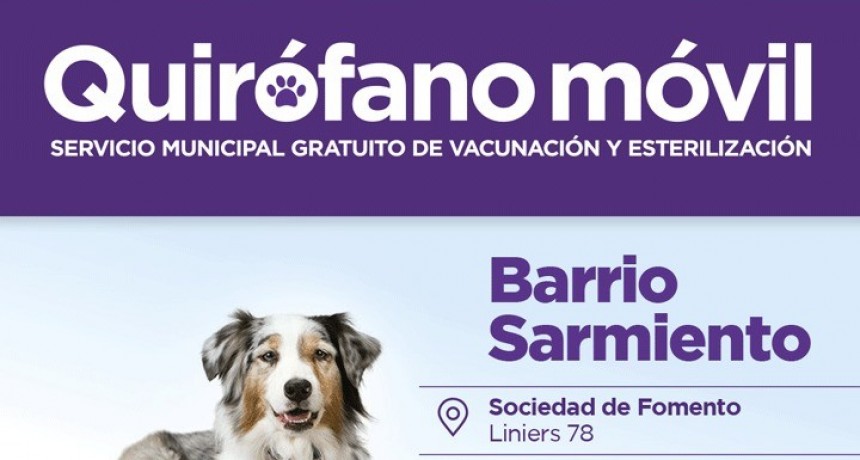   El quirófano móvil continuará con su cronograma de castraciones gratuitas en barrio Sarmiento