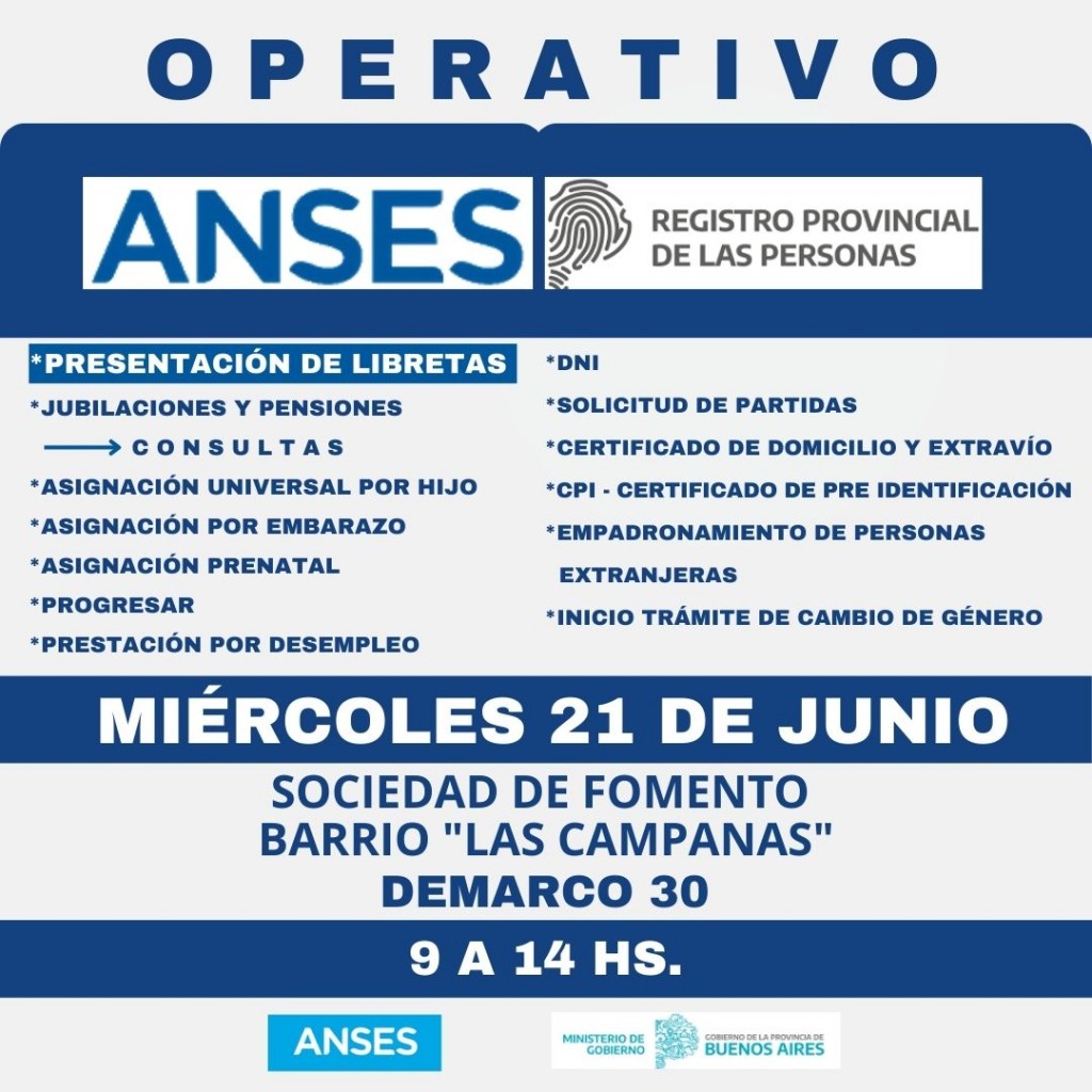 Este miércoles comienza una nueva jornada de los operativos de documentación en barrios de Campana