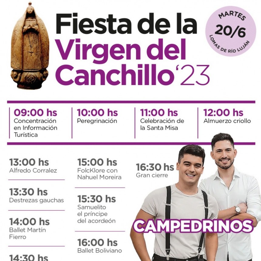 Se viene una Fiesta de la Virgen del Canchillo