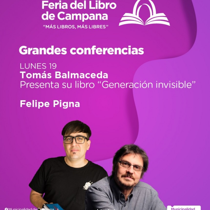 Felipe Pigna también dirá presente en la Feria del Libro de Campana