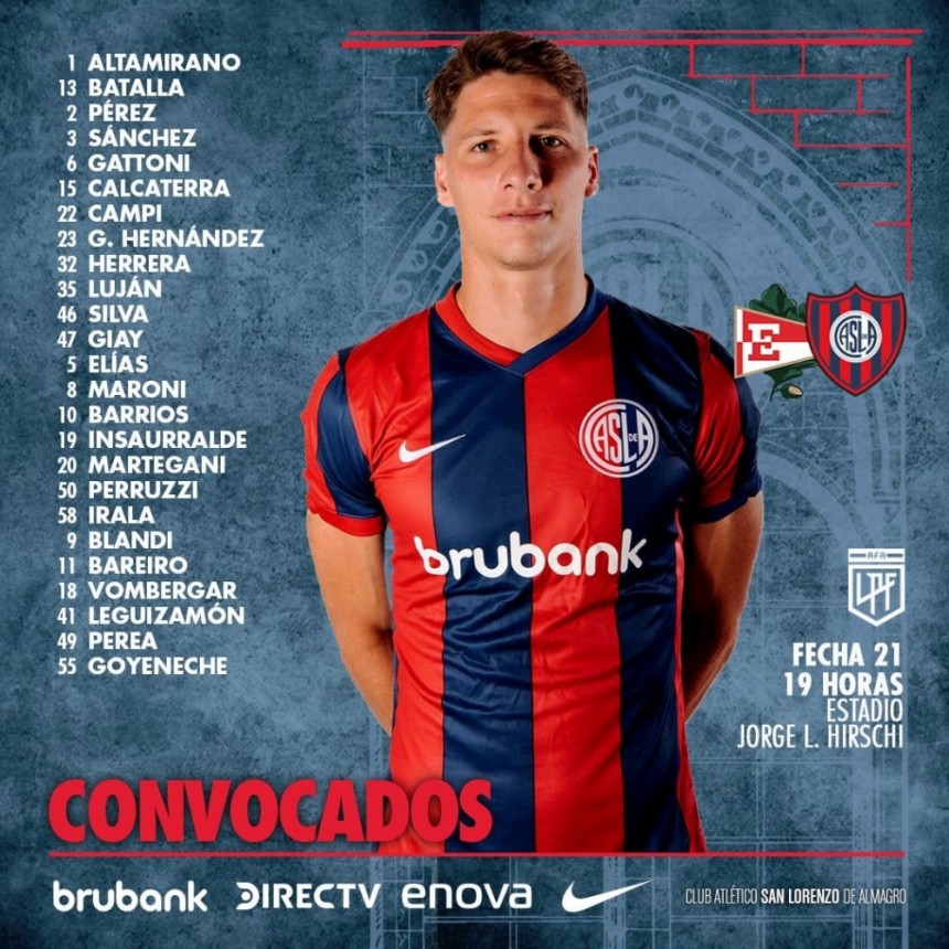 San Lorenzo visita a Estudiantes en el Uno