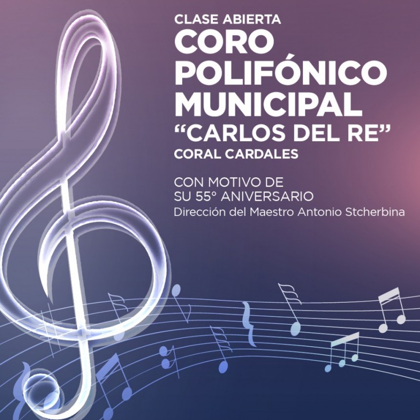 Invitan a una clase abierta del Coro Polifónico Municipal “Carlos del Re” 