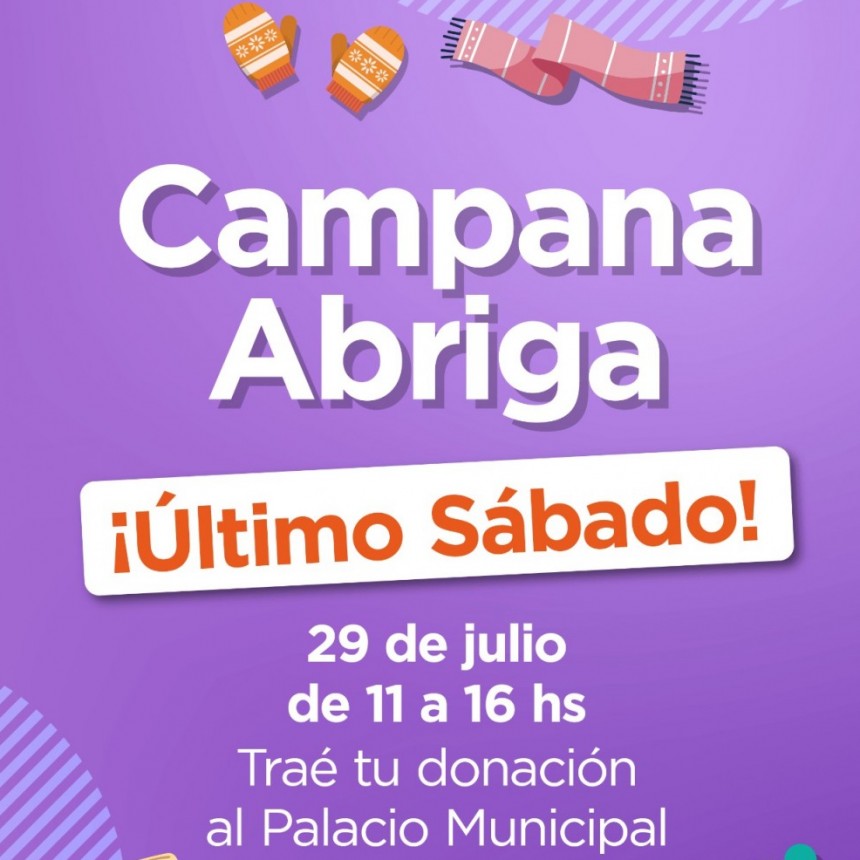 Este sábado finaliza “Campana Abriga”