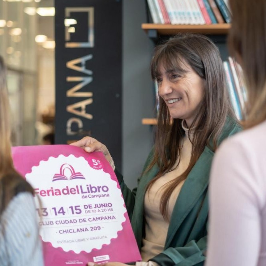 Elisa Abella brindó detalles de la 5ª edición de la Feria del Libro de Campana