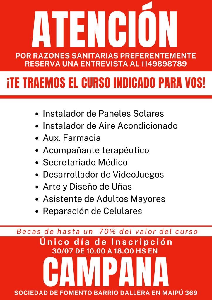 ACTIVIDAD PROGRAMADA EN SOCIEDAD DE FOMENTO BARRIO DALLERA