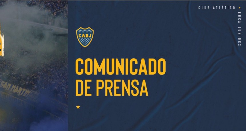 Comunicado de prensa Club Boca Juniors
