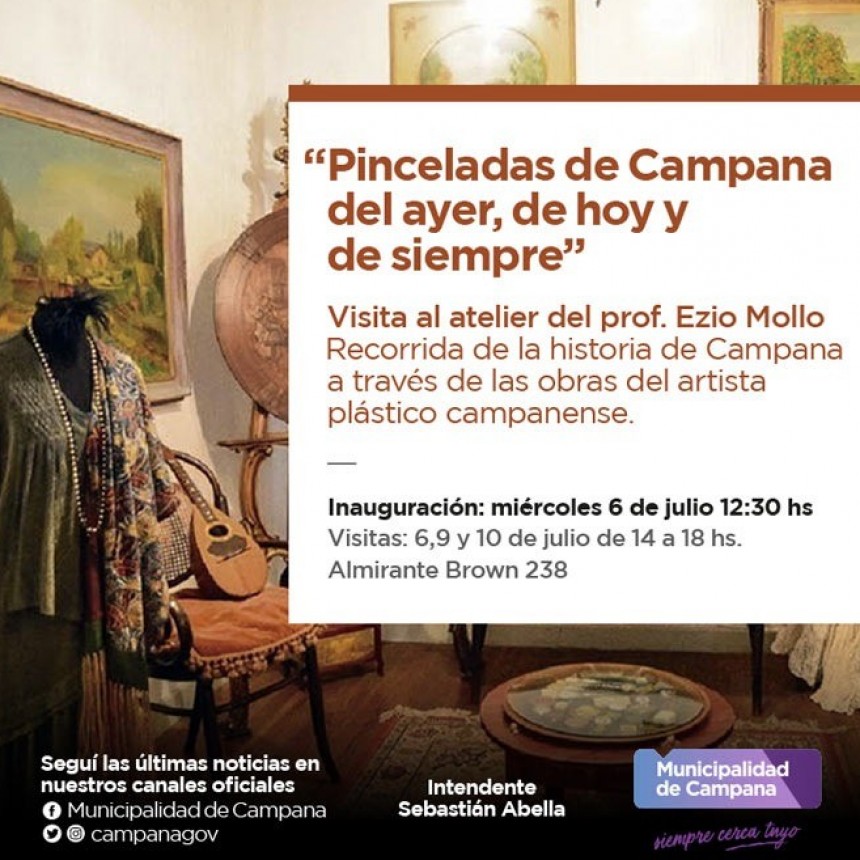 En una recorrida histórica, los vecinos podrán conocer las obras del artista Ezio Mollo