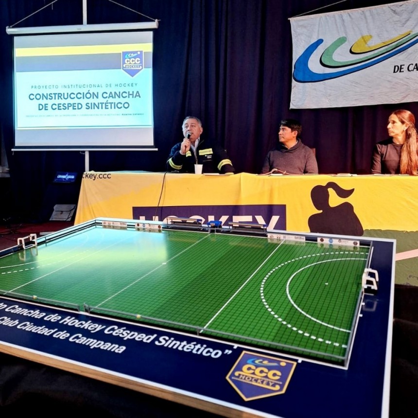 El Club Ciudad de Campana presentó el proyecto para la construcción de su cancha sintética de hóckey