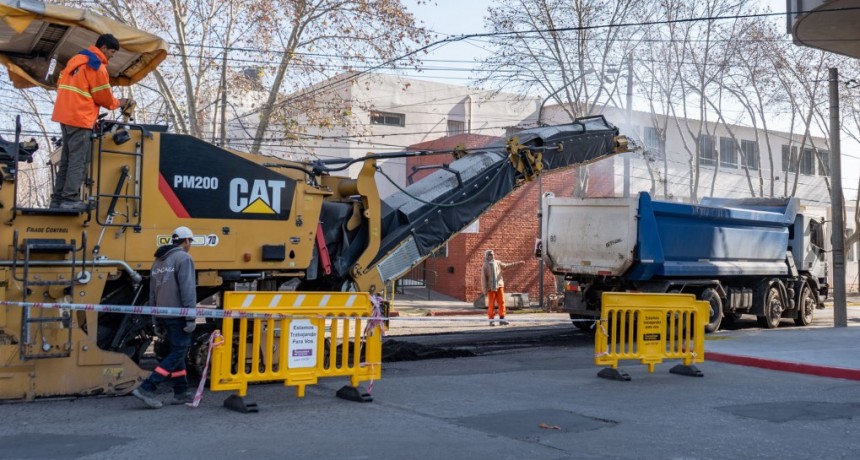 Se ejecutan importantes obras en la zona de Mitre y San Martín