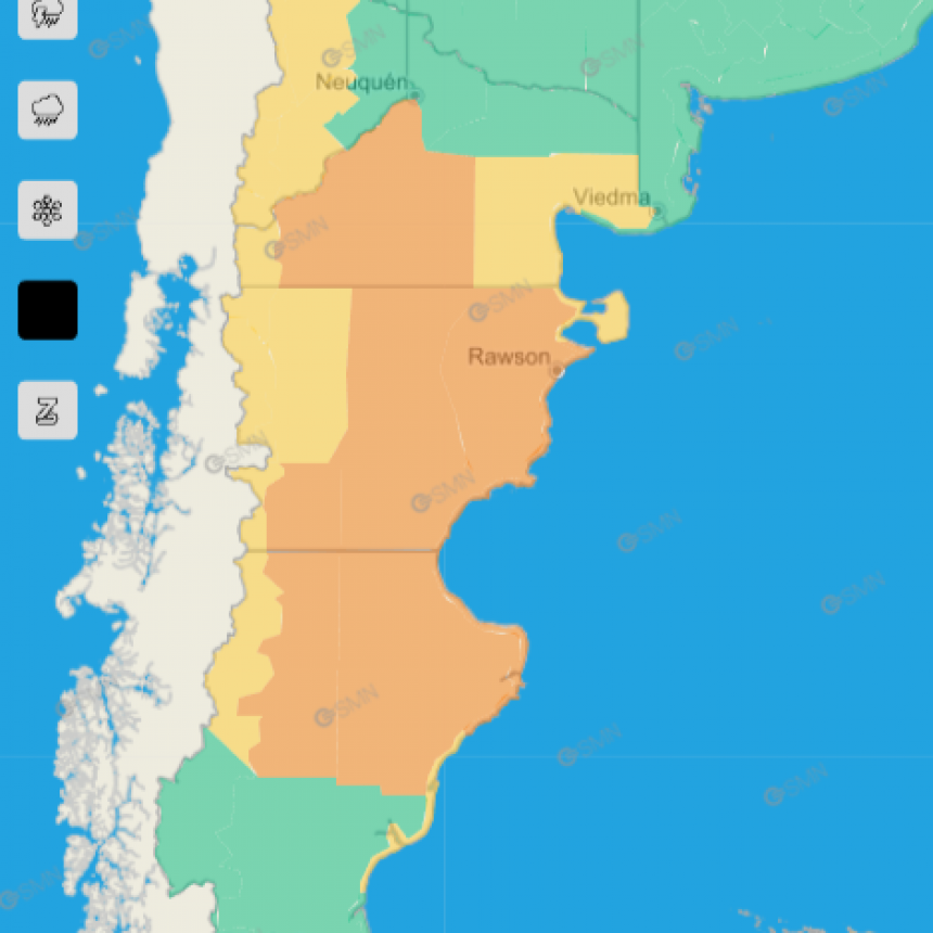 Alerta Rojo: viento fuerte y ráfagas para Patagonia