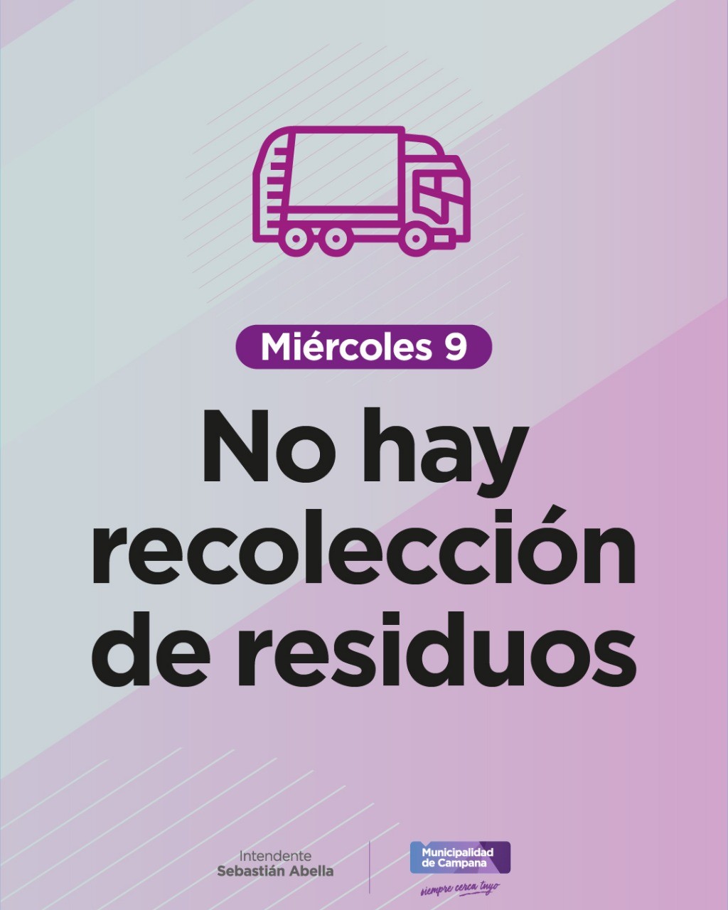 Mañana no habrá recolección domiciliaria de residuos