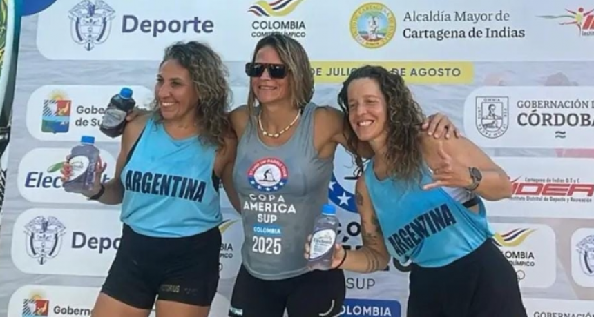 Laura Mars debutó con podio en la Copa América de SUP representando al Campana Boat Club 