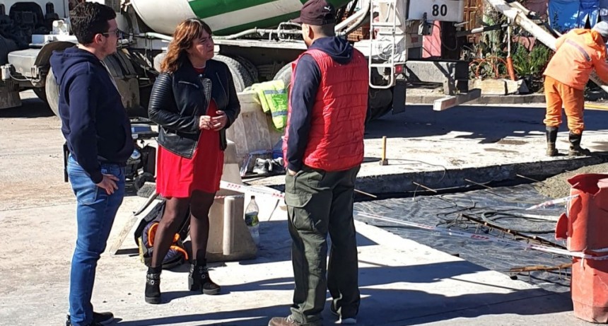 ALEJO SARNA Y PAOLA GARELLO RECORRIERON LAS OBRAS DEL GOBIERNO DE LA PROVINCIA EN RUTA 6