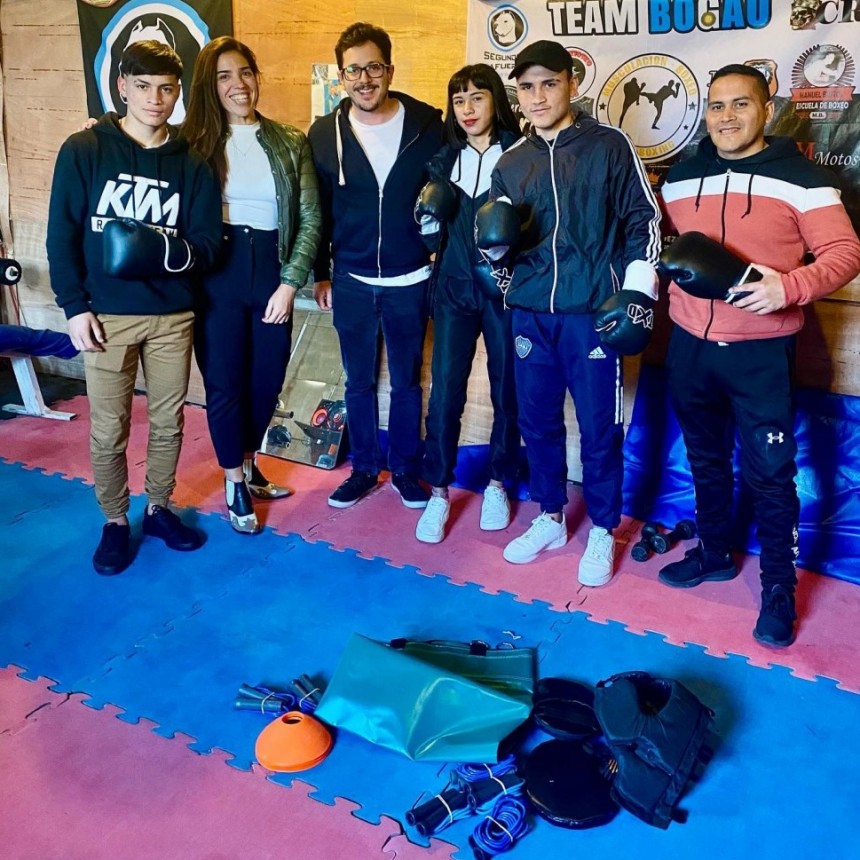 CLUB DE BOXEO EN EL BARRIO SAN CAYETANO RECIBIÓ MATERIAL PARA PROFUNDIZAR SU TRABAJO DEPORTIVO Y SOCIAL