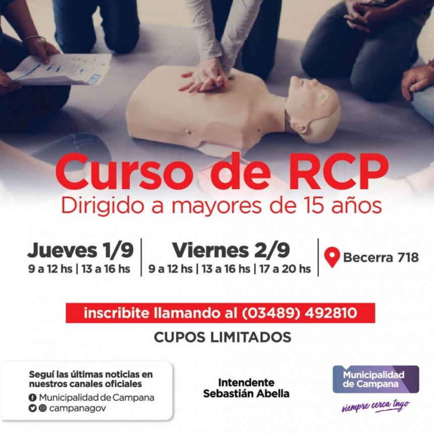  El Municipio lanza nuevas capacitaciones gratuitas en RCP