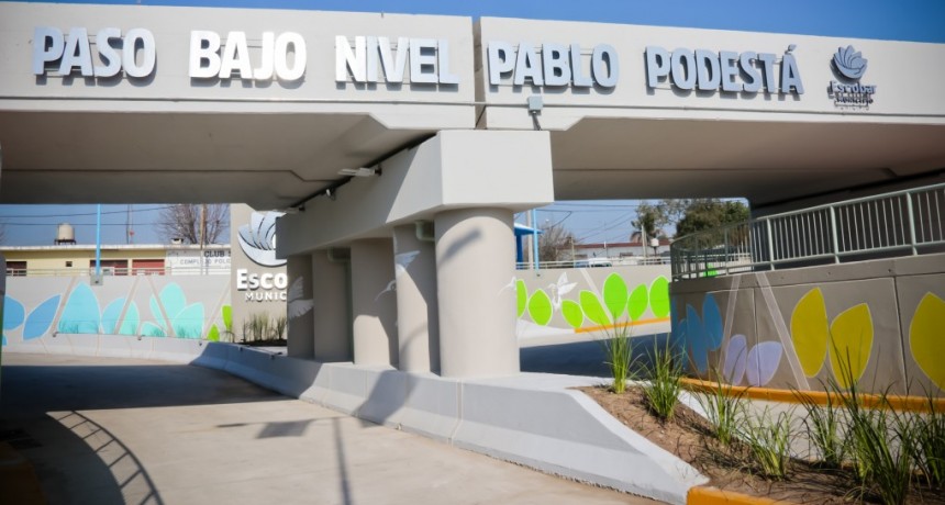 Se inauguró el primer paso bajo nivel en la historia de Escobar  