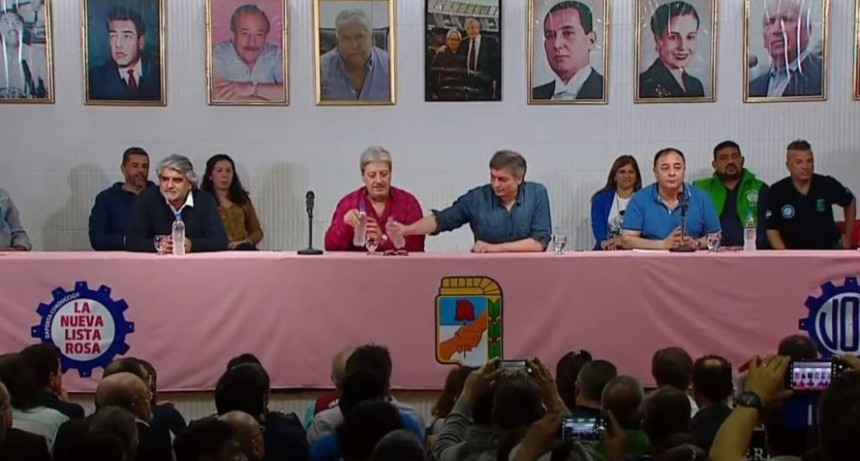 Máximo Kirchner y el sindicalismo peronista de la UOM en apoyo a Cristina Kirchner