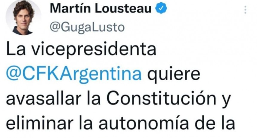 Lousteau:  Cristina Kirchner quiere eliminar la autonomía de la Ciudad de Buenos Aires