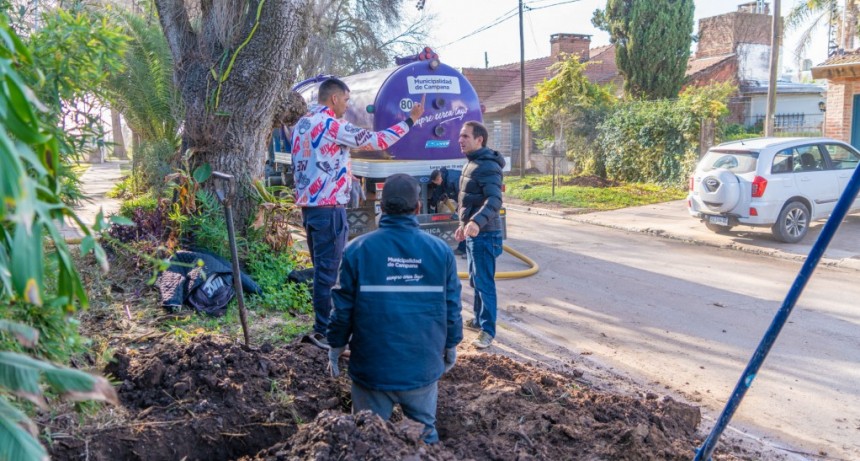 Cloacas: el plan municipal de conexiones domiciliarias avanza en el barrio La Argentina