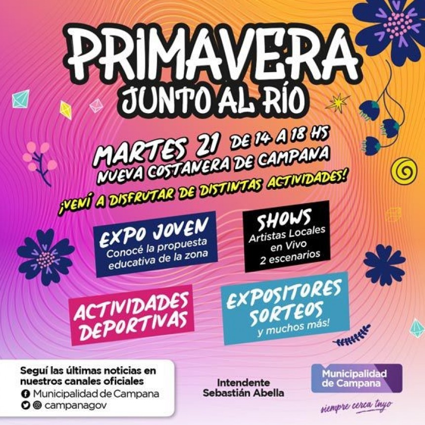  Invitan a celebrar la primavera en la nueva Costanera 