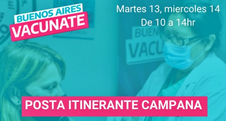 COVID-19 Hoy y mañana, vacunación itinerante en el barrio San Cayetano