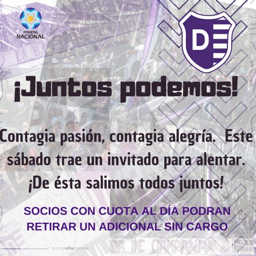 Venta de entradas anticipadas para Villa Dálmine vs San Martín de Tucumán