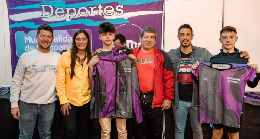 Juegos Bonaerenses: Abella encabezó la entrega de indumentaria a los campanenses que competirán en Mar del Plata