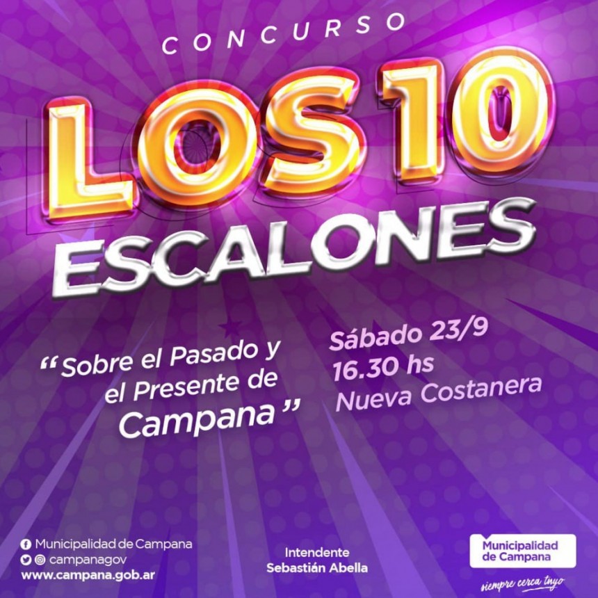 Los 10 escalones: este sábado habrá un gran juego de entretenimiento sobre la ciudad