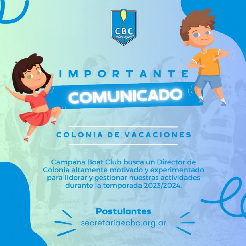 EL C.B.C TENDRÁ SU PROPIA COLONIA DE VERANO