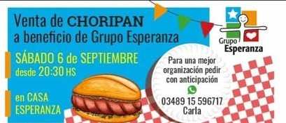 Se vienen los Chori para ayudar al Grupo Esperanza!!!!