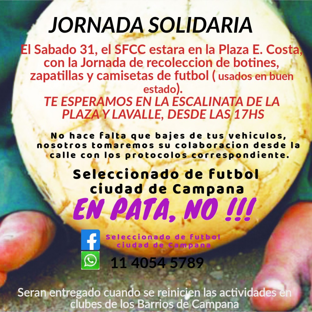 LA SELECCION DE FUTBOL DE CAMPANA EN OTRO ACTO SOLIDARIO