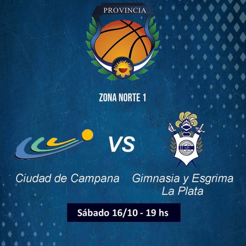 Ciudad de Campana recibe a Gimnasia y Esgrima (La Plata) el s&aacute;bado