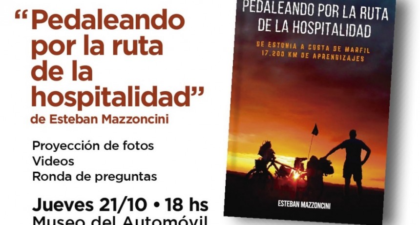 Este jueves se presenta el libro “Pedaleando por la ruta de la hospitalidad”