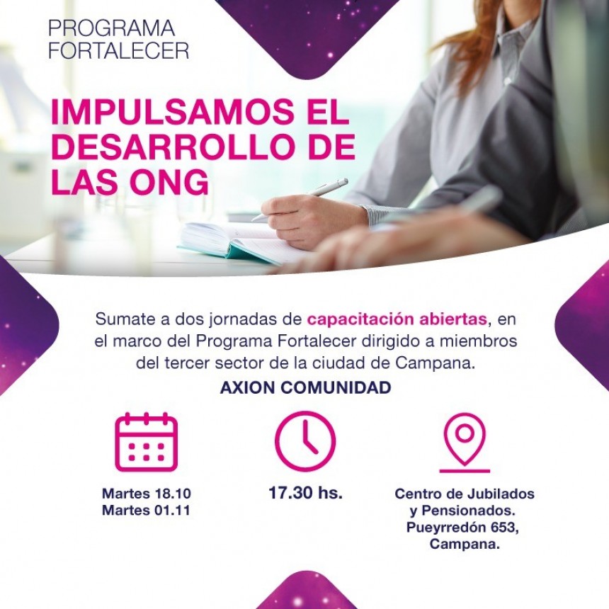 El Municipio y Axion Energy lanzan una nueva capacitación para organizaciones sociales 