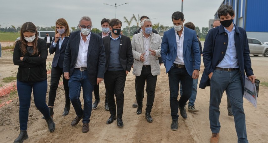 TIGRE : Kicillof recorrió las obras de ampliación del Parque Industrial de Logística Norlog