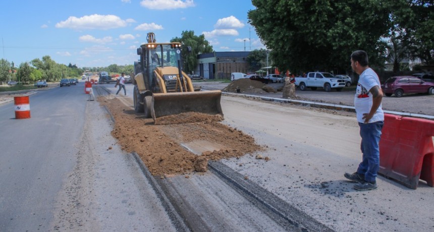 Avanza la obra de la ampliación de la avenida Rivadavia