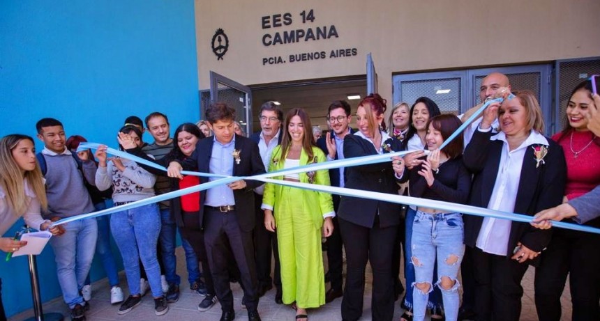 Kicillof inauguró en Campana la escuela 114 de su gestión