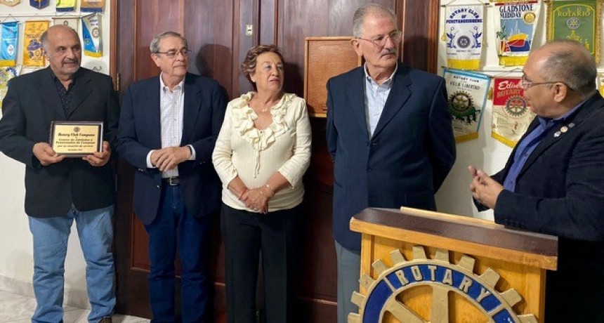 ROTARY CLUB CAMPANA RECONOCIMIENTO SATO AL CENTRO DE JUBILADOS Y PENSIONADOS DE CAMPANA