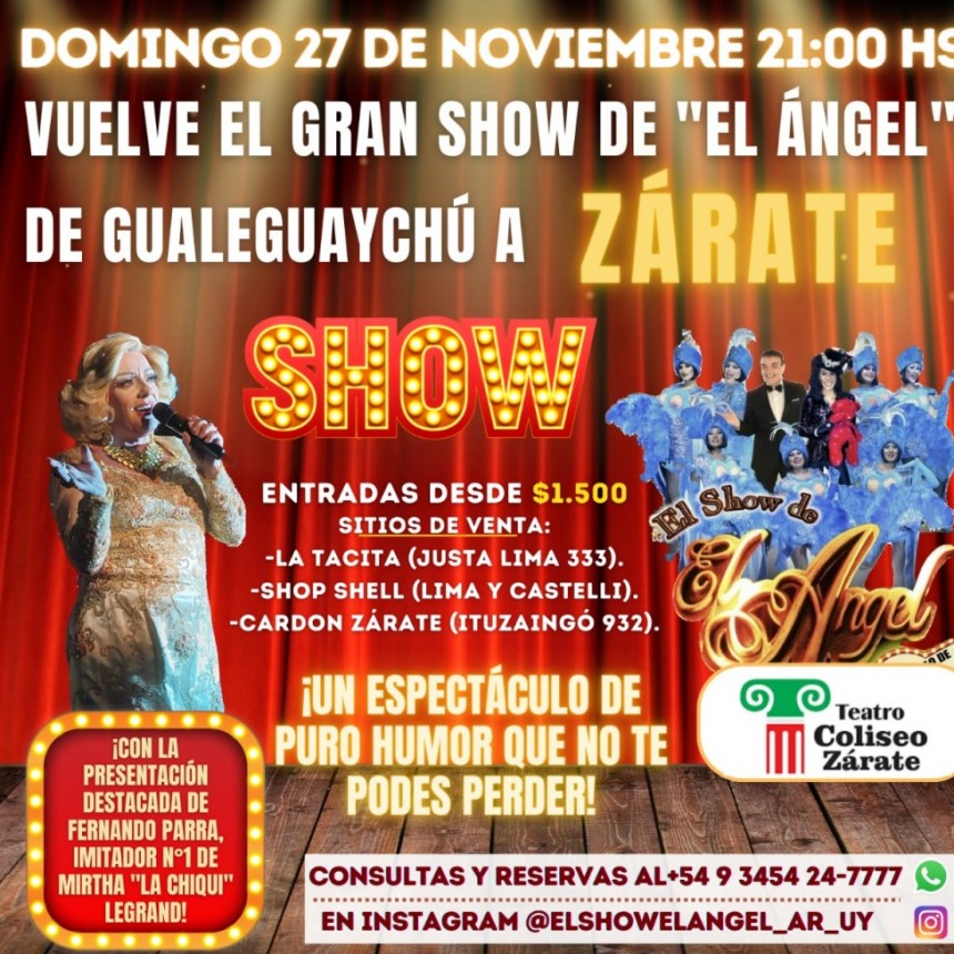 Gran Show de El Ángel en el  Teatro Coliseo una experiencia inolvidable 