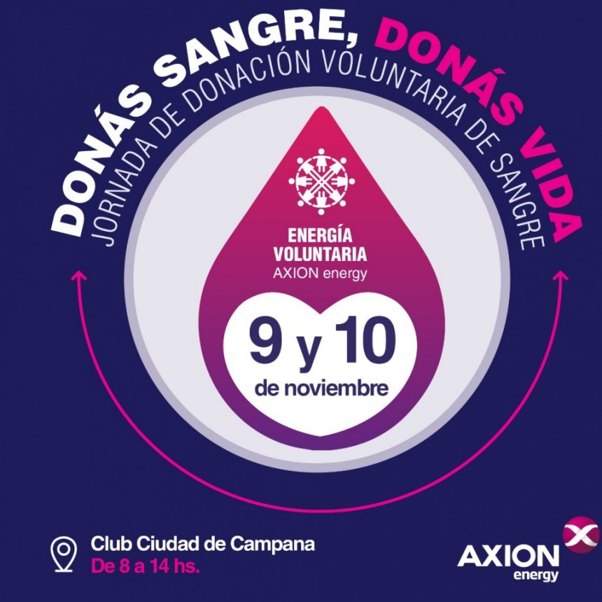 Axion Energy realiza las Jornadas de Donación de Sangre
