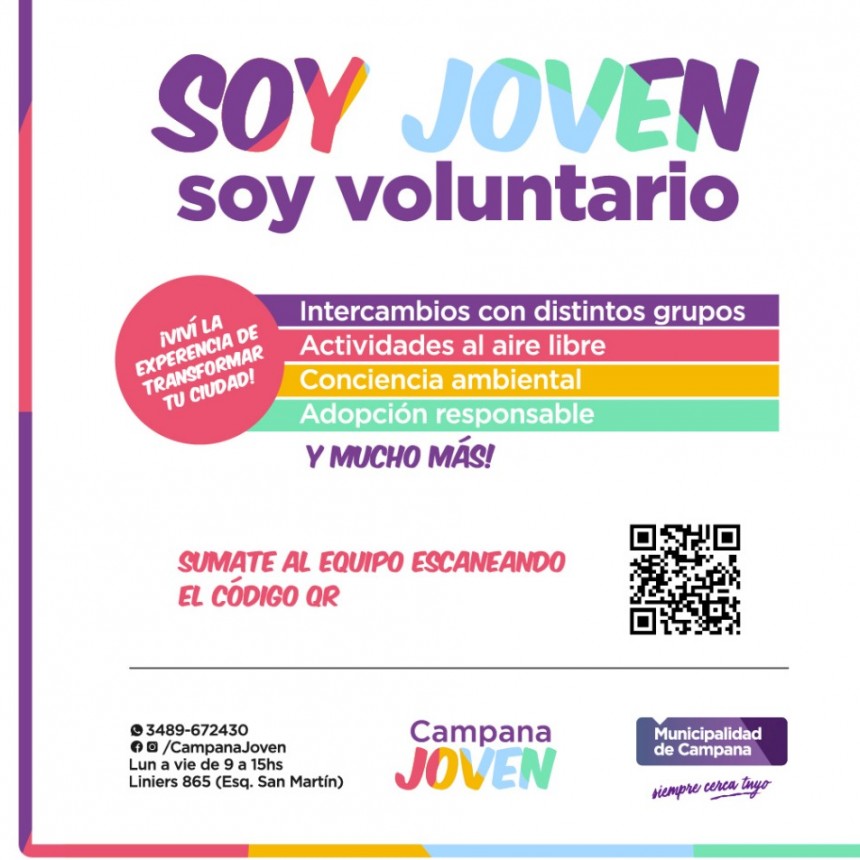 Invitan a jóvenes de la ciudad a convertirse en voluntarios